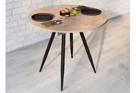 Стол Элип раздвижной камень светлый/черный