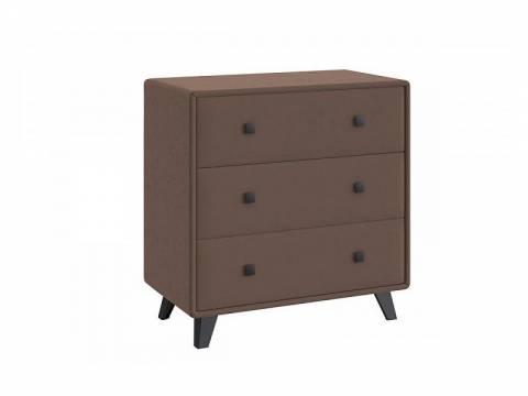 Комод Николь 3 ящика микровелюр шоколад