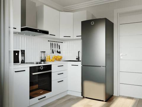 Кухонный гарнитур Белый Глянец 2200х1000 МДФ