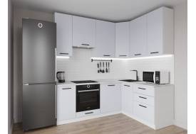 Кухонный гарнитур Смоки 2200х1600 (верх 950 мм) МДФ