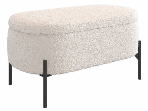 Пуф Барни белый плюш