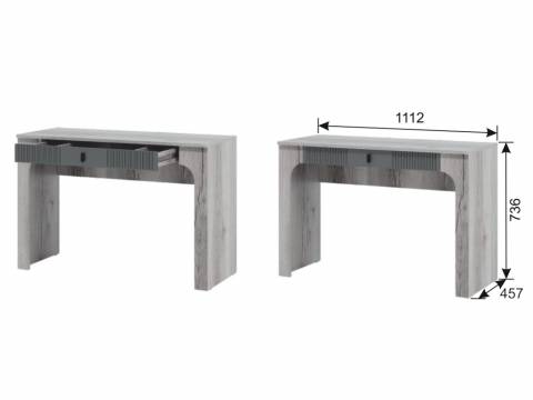 Стол туалетный Ольга 3 дуб делано