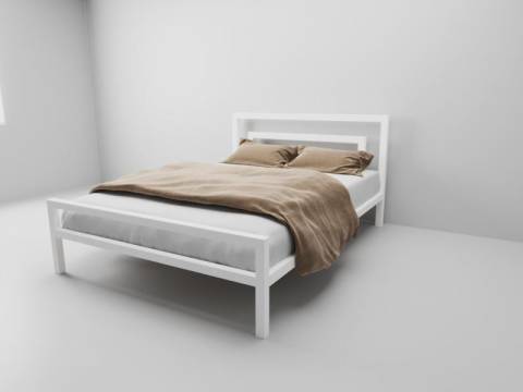 Кровать металлическая Куба 1200 белая