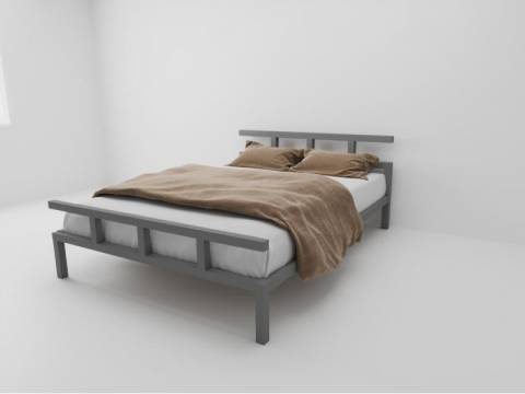 Кровать металлическая Лофт 1400 серая