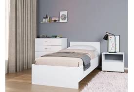 Кровать Монблан 90х200 см Белый Шагрень