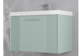 Тумба Альба 80 подвесная 1 ящик раковина Комфорт 80 мята