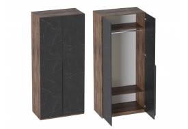 Шкаф двухстворчатый Браун с глухими дверями без светильника