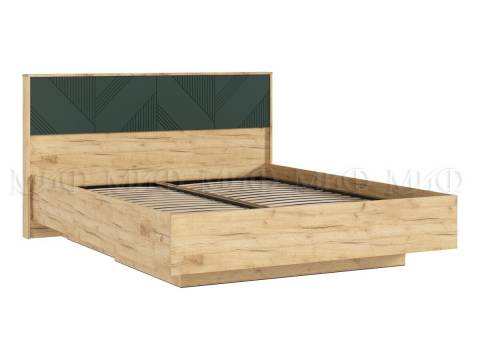Кровать парящая 1600 Ирис (ортопед металл) Браш Мени Грин/Дуб Крафт