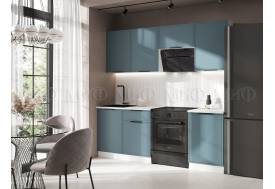 Кухня Николь 2100 мм Браш Блю