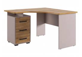 Стол компьютерный 1200 угловой Лайт-2 кашемир/дуб крафт золотой