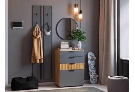Прихожая Мебельсон К21 дуб крафт золотой/графит