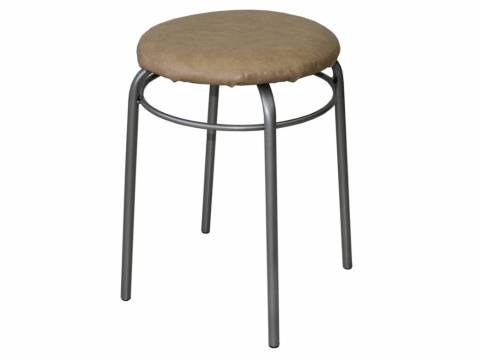 Табурет круглый с кольцом ДХ-11 обивка бежевый