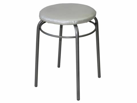 Табурет круглый с кольцом ДХ-11 обивка жемчуг