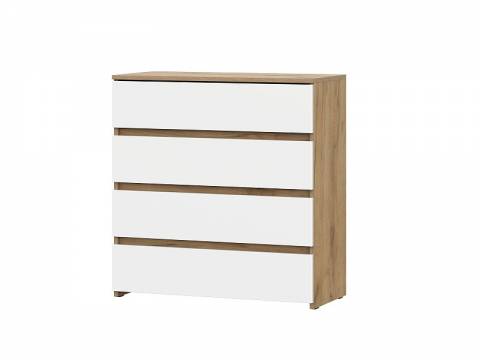 Комод 4 ящика Некст 1 Дуб Золотой/Белый