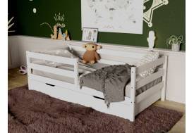 Кровать-софа детская с бортиками белый 80х190 см с ящиками