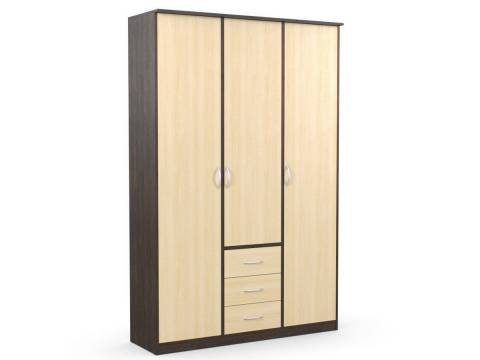 Шкаф комбинированный Дуэт Люкс без зеркала Венге/Млечный Дуб