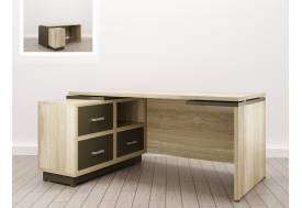 Стол для руководителя Дизайн Левый (Е-6) Eclectic eco Дуб рокпайл-Скала