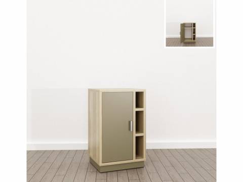 Тумба под кофемашину (Е-16) Eclectic eco Дуб рокпайл-Мокко