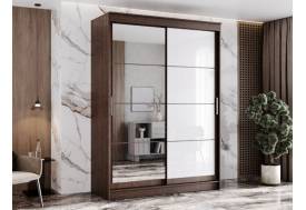 Шкаф-купе Гранд-1 1600 Дуб Венге-двери Зеркало-Лакобель белый