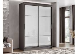 Шкаф-купе Гранд-1 1600 Графит-двери Лакобель белый