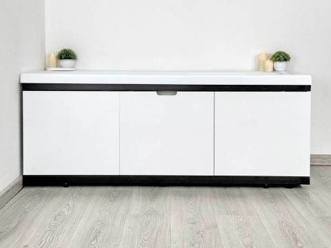 Экран под ванну МДФ Rita Black 1700 мм белый