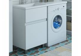 Тумба с раковиной Dallas Luxe 1150 напольная 2 ящика левая