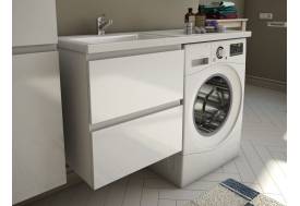 Тумба с раковиной Dallas Luxe 1000 навесная 2 ящика левая