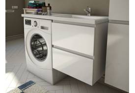 Тумба с раковиной Dallas Luxe 1300 навесная 2 ящика правая