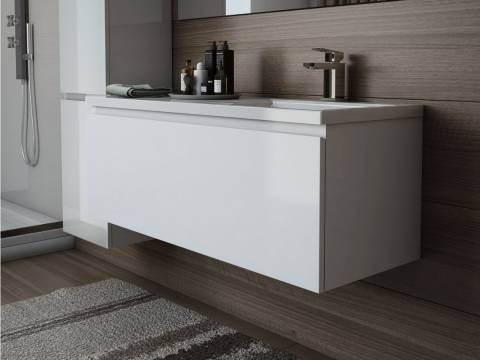 Тумба с раковиной справа Dallas Luxe 1150 навесная 1 длинный ящик