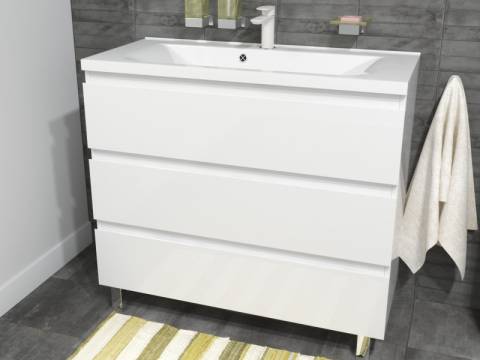 Тумба с раковиной Bali new 1000 напольная 3 ящика
