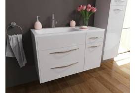 Тумба с раковиной Barcelona 900 левосторонний подвесной 3 ящика 1 дверь