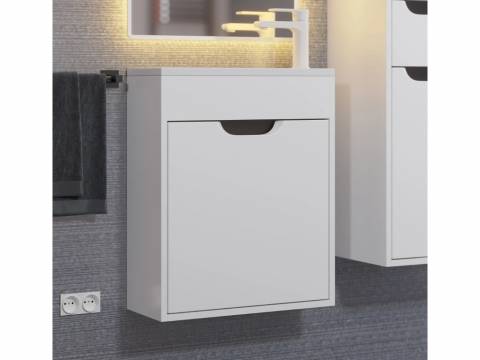 Тумба с раковиной Uperwood Modul матовая белая/графит 50 см