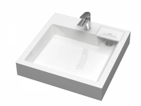 Раковина над стиральной машиной Uperwood Vission 60х60 см белая глянцевая