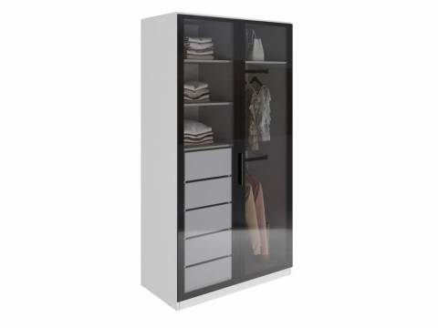 Шкаф Эдем 2 двери стекло