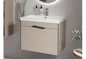 Тумба под раковину Krona 600-0-1 Como навесная серый камень