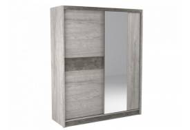 Шкаф-купе 2-х дверный NEW 2200 Денвер Риббек серый