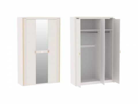 Шкаф 3-дверный Сиде Белый