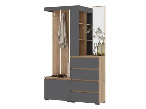 Прихожая Хелен ПР-01 фасад Серый графит