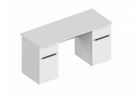 Стол письменный Вита 2-х тумбовый белый лофт