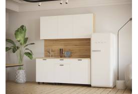 Кухонный гарнитур Норди 1700 мм ЛДСП Вотан/Белый