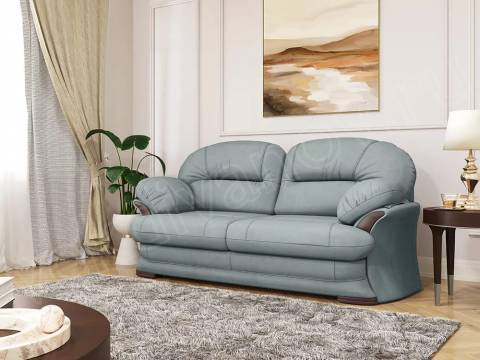 Прямой диван Квин 6 БД без механизма Newtone aqua blue