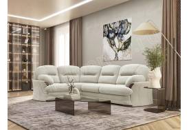 Угловой диван Квин 6 Ultra Cream без механизма левый