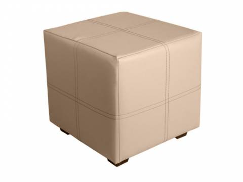 Пуф кожаный Марио бежевый