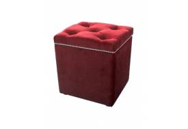 Пуф с ящиком бордо