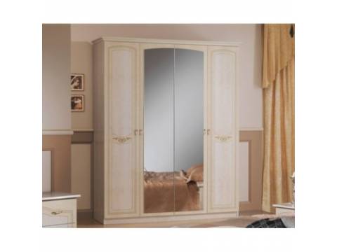 Шкаф 4-х дверный Ирина Беж