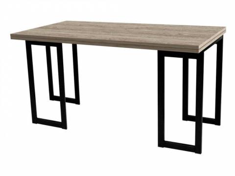 Стол Трансформер металлический дуб дымчатый-черный