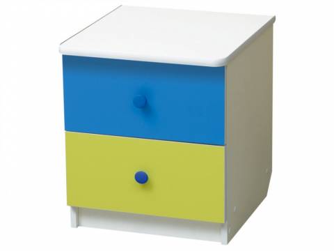 Тумба прикроватная Радуга лайм + синий